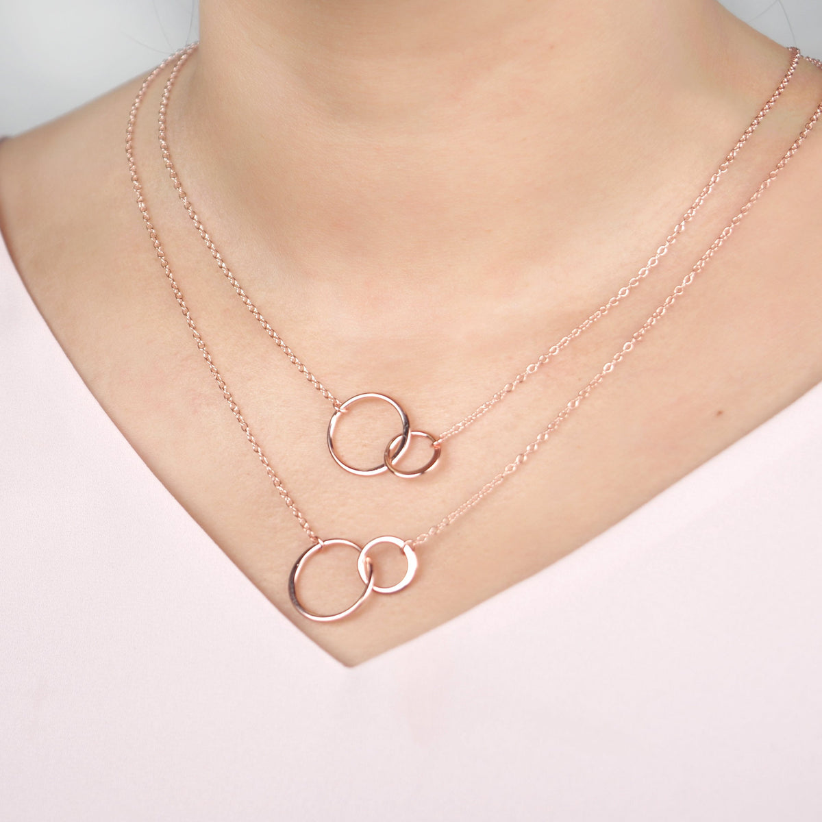 Quinceañera Double Ring Necklace