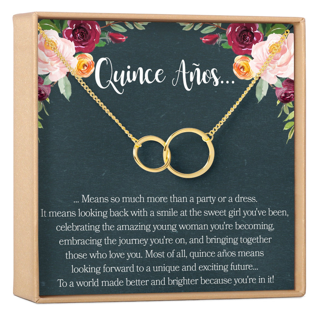 Quinceañera Double Ring Necklace