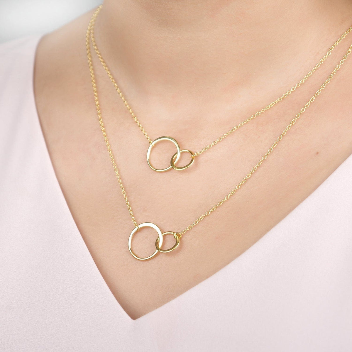 Quinceañera Double Ring Necklace