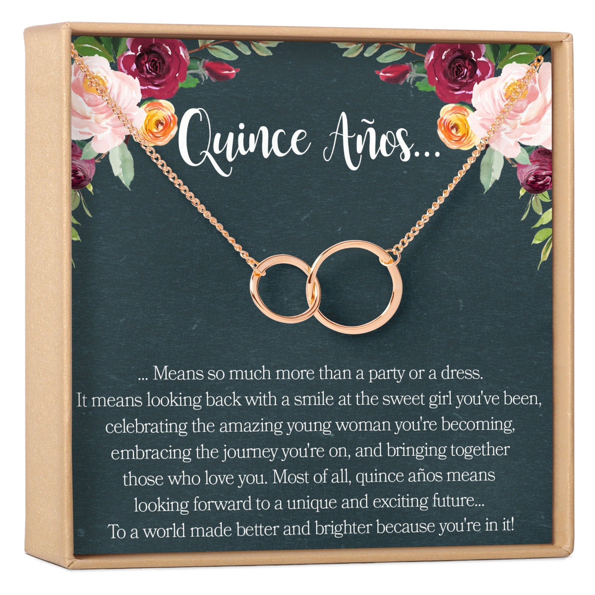 Quinceañera Double Ring Necklace