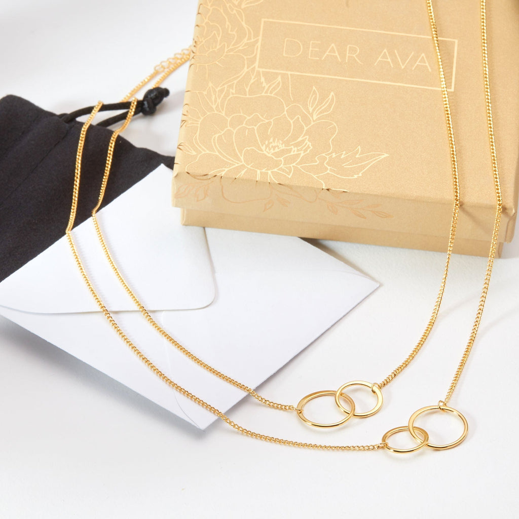 Quinceañera Double Ring Necklace