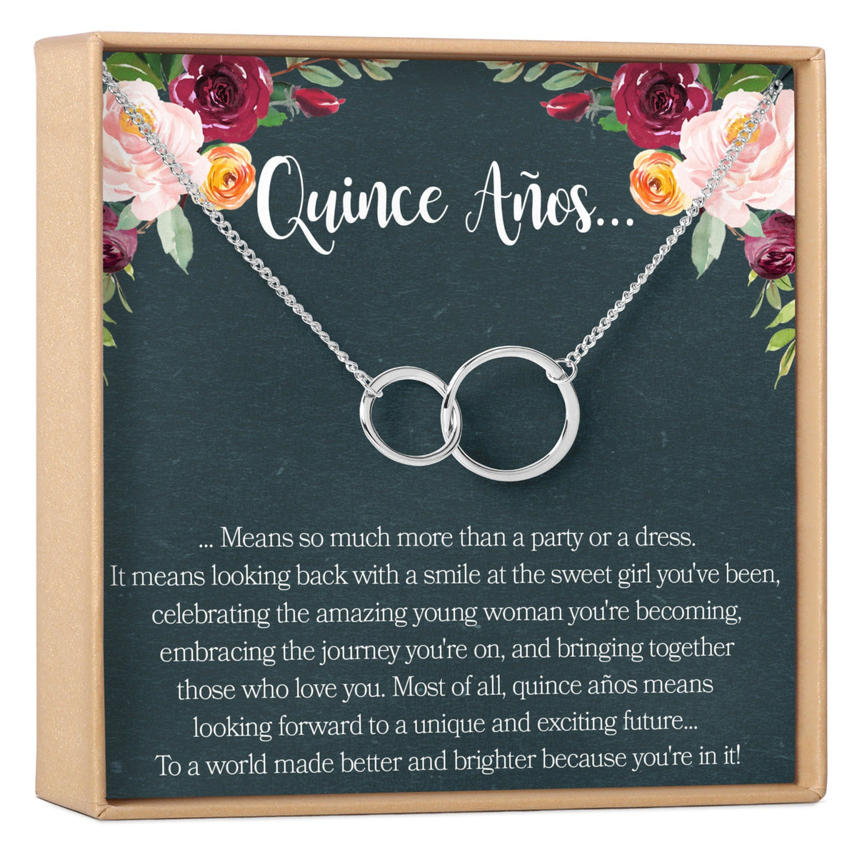 Quinceañera Double Ring Necklace