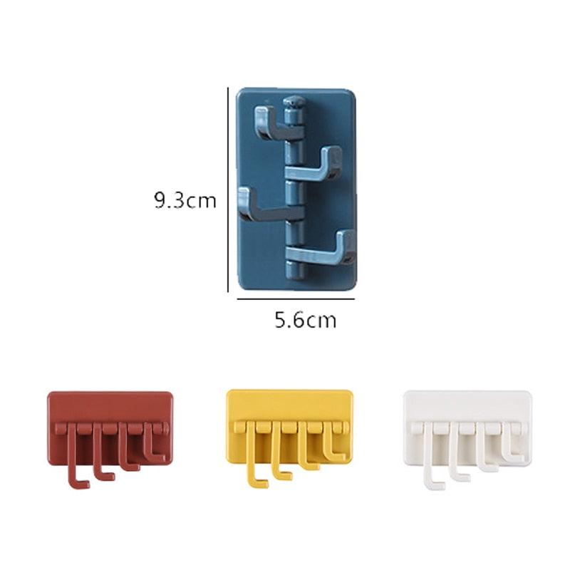 360° Rotating Adhesive Wall Hook                                            A space-saving rotating hook for organizing your bathroom, kitchen, bedroom, or entryway