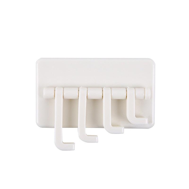 360° Rotating Adhesive Wall Hook                                            A space-saving rotating hook for organizing your bathroom, kitchen, bedroom, or entryway