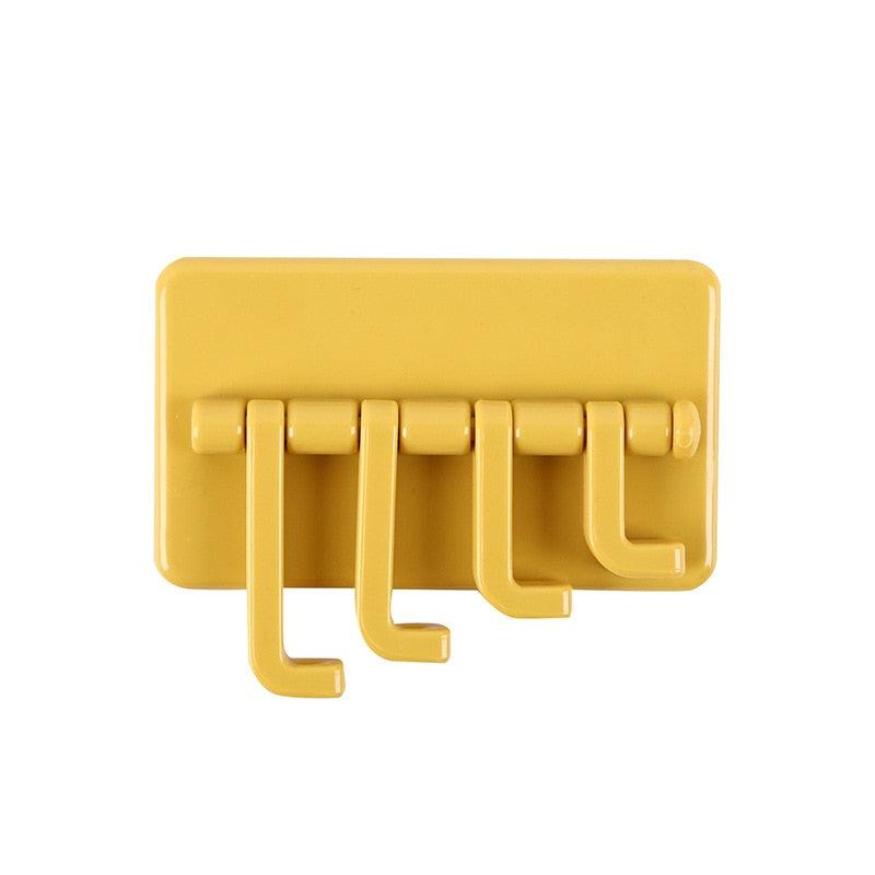 360° Rotating Adhesive Wall Hook                                            A space-saving rotating hook for organizing your bathroom, kitchen, bedroom, or entryway